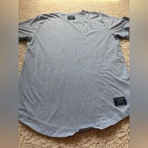 Abercrombie & Fitch Men's baby blue heathered medium t-shirt
